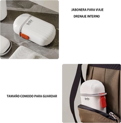 Jabonera De Viaje Con Drenaje Portátil Bdo