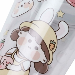 Vaso De Plástico Con Sorbete De Plastico Kawaii Antiderrame - tienda online