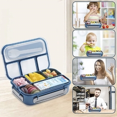 Vianda Hermética de 4 Divisiones + Cubierto Good Lunch 1300ml - Anantrade- My shop Kawaiii