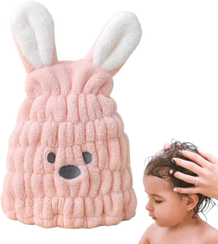 Turbante Toalla Para Secar El Cabello Conejo Kawaii