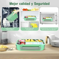 Vianda Hermética de 4 Divisiones + Cubierto Good Lunch 1300ml en internet