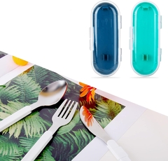 Set Cubiertos Con Estuche 3pzas Desmontable Acero Inoxidable en internet