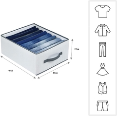 Organizador De Cajón Tela 8 Divisiones Toalla/jean/pantalón/
