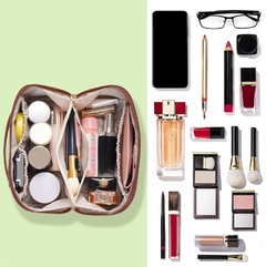 Organizador Neceser Porta Cosméticos Bolso Cuero Ecológico