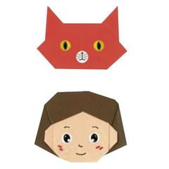 Sticker Origami-importado- Ojos -boca-nariz en internet