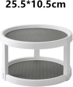 Bandeja Giratoria Doble 25cm Plato Organizador Cocina / Baño - Anantrade- My shop Kawaiii