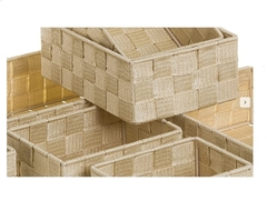 Canastos Cajas Organizadores Multiuso Tela Cinta Set De 7 - comprar online