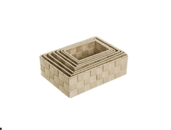 Canastos Cajas Organizadores Multiuso Tela Cinta Set De 7