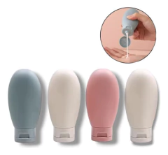 Imagen de Set Viaje X 4 Envases Porta Cosmético Dispenser Shampoo/crema