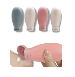 Set Viaje X 4 Envases Porta Cosmético Dispenser Shampoo/crema - tienda online