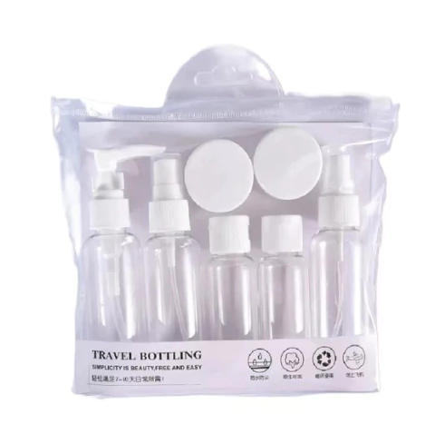 Set De Viaje 6 Piezas De Envases Frascos Botellas Cosméticos