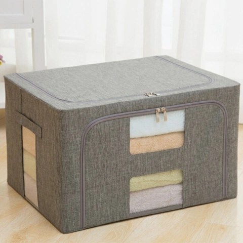 Caja Organizador De Ropa/acolchados Doble Cierre Mediano ( M)