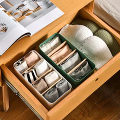 Organizador Nórdico Multiuso Con 4 Divisiones de Madera - Anantrade- My shop Kawaiii