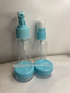 Set De Viaje 5 Piezas De Envases Frascos Botellas Cosméticos - comprar online