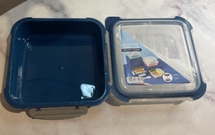 Taper Salad Box Cuadrado Con Divisiones + Cubierto - 1450ml Doble - Anantrade- My shop Kawaiii