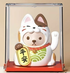 Adorno De La Suerte Maneki Neko Doble- Happy Cat - Japonés en internet