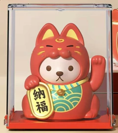 Adorno De La Suerte Maneki Neko Doble- Happy Cat - Japonés - Anantrade- My shop Kawaiii