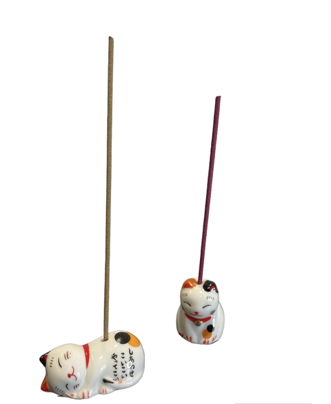 Porta Inciensos-Sahumerios Cerámica Importada Maneki Neko Japan
