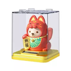 Adorno De La Suerte Maneki Neko Doble- Happy Cat - Japonés - tienda online