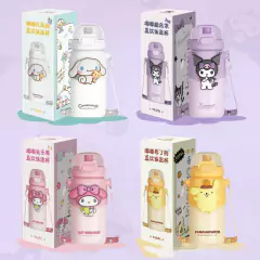 Termo Botella Sanrio Kawaiii Kuromi Cinnamoroll My Melody Purin acero inoxidable de 460ML con sorbete - comprar online