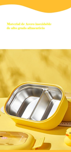 Taper De Acero De Inoxidable- Lunchera Con Divisiones Kawaii en internet