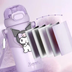 Termo Botella Sanrio Kawaiii Kuromi Cinnamoroll My Melody Purin acero inoxidable de 460ML con sorbete - tienda online