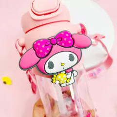 Termo Botella Sanrio Kawaiii Kuromi Cinnamoroll My Melody Purin amde 600ML con sorbete - comprar online