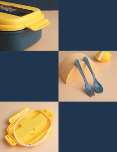 Imagen de Lunchera -vianda Hermética-c/ Divisiones Microondas Lavavajillas OK