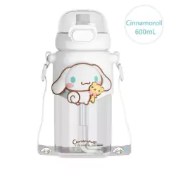 Termo Botella Sanrio Kawaiii Kuromi Cinnamoroll My Melody Purin amde 600ML con sorbete - tienda online