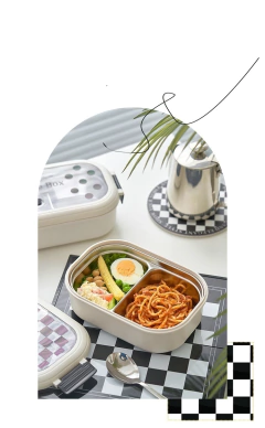 Taper De Acero De Inoxidable- Lunchera Con Divisiones Kawaii - tienda online