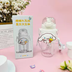Imagen de Termo Botella Sanrio Kawaiii Kuromi Cinnamoroll My Melody Purin amde 600ML con sorbete