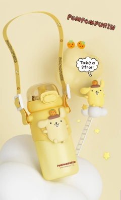 Termo Botella Sanrio Kawaiii Kuromi Cinnamoroll My Melody Purin acero inoxidable de 460ML con sorbete - Anantrade- My shop Kawaiii