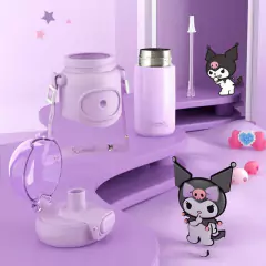 Termo Botella Sanrio Kawaiii Kuromi Cinnamoroll My Melody Purin acero inoxidable de 460ML con sorbete - tienda online