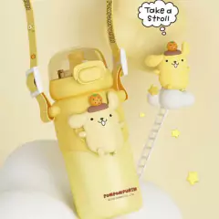 Termo Botella Sanrio Kawaiii Kuromi Cinnamoroll My Melody Purin acero inoxidable de 460ML con sorbete - tienda online