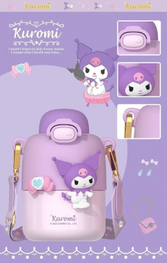 Imagen de Termo Botella Sanrio Kawaiii Kuromi Cinnamoroll My Melody Purin acero inoxidable de 430ML con sorbete -