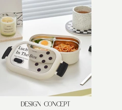 Taper De Acero De Inoxidable- Lunchera Con Divisiones Kawaii en internet