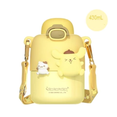 Termo Botella Sanrio Kawaiii Kuromi Cinnamoroll My Melody Purin acero inoxidable de 430ML con sorbete - en internet