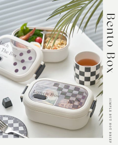 Taper De Acero De Inoxidable- Lunchera Con Divisiones Kawaii - Anantrade- My shop Kawaiii