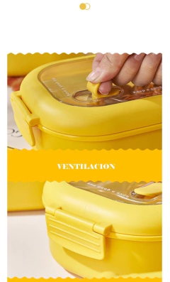 Taper De Acero De Inoxidable- Lunchera Con Divisiones Kawaii - Anantrade- My shop Kawaiii