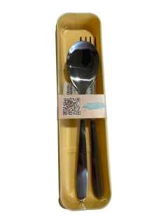 Set Cubiertos Acero Inoxidable C/ Estuche De Plastico 2pzas - comprar online