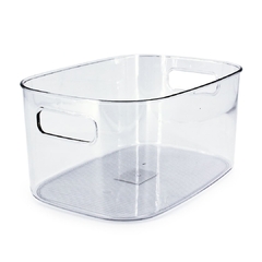 Organizador Contendor Multiuso/ Heladera Plástico Transparente Ovalado - comprar online