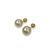 Brinco Pérola Insp. Dior Dourado Semijoia - comprar online