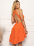 VESTIDO DE BABADOS COM AMARRACÃO NAS COSTAS- VES-0011 - comprar online