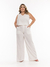 Imagem do conjunto feminino blusa e calça flare com botão PLUSIZE . DUNA .CONPL-0039