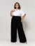 Calça Feminina PLUS SIZE Pantalona COS DE ELASTICO . CLPL-005 - loja online