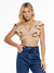 Cropped com babados nas mangas e amarração nas costas- TOP-004