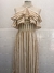 Imagem do Vestido Longo Listrado Off e Nude