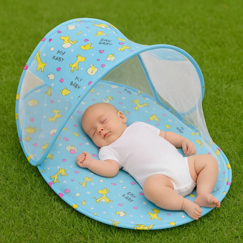 Carpa bebe mosquistero portatil autoarmable celeste 585747 - comprar online