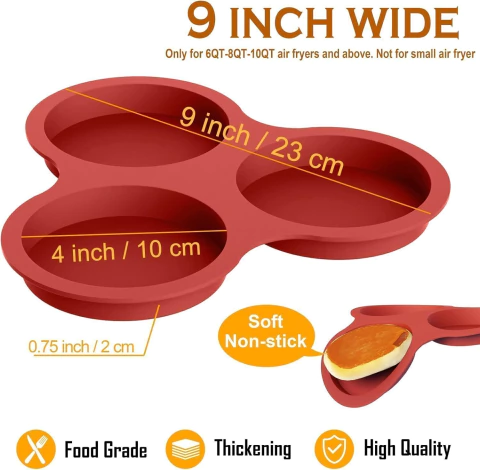 Molde silicona huevos pancakes airfryer x 3 000025 - comprar online