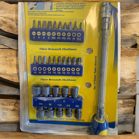 Set de de destornillador Ratchet con mango antideslizante de 31 piezas Good Year GY-SR 20209 - comprar online